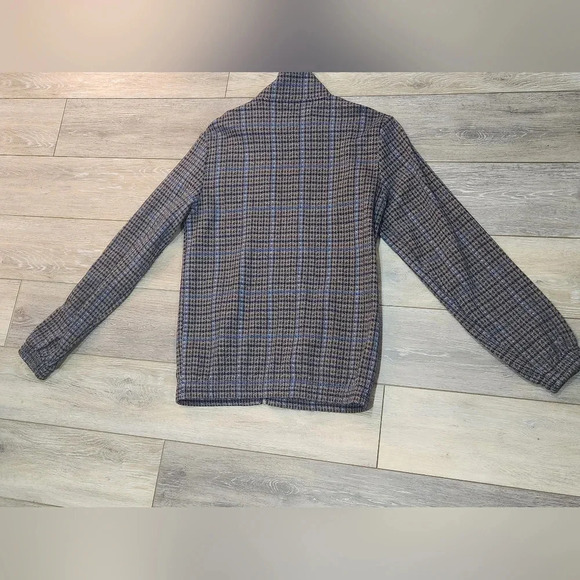 Scotch & Soda Camper Comic Camper grey brown plaid long sleeve zipup jacket - Picture 3 of 12